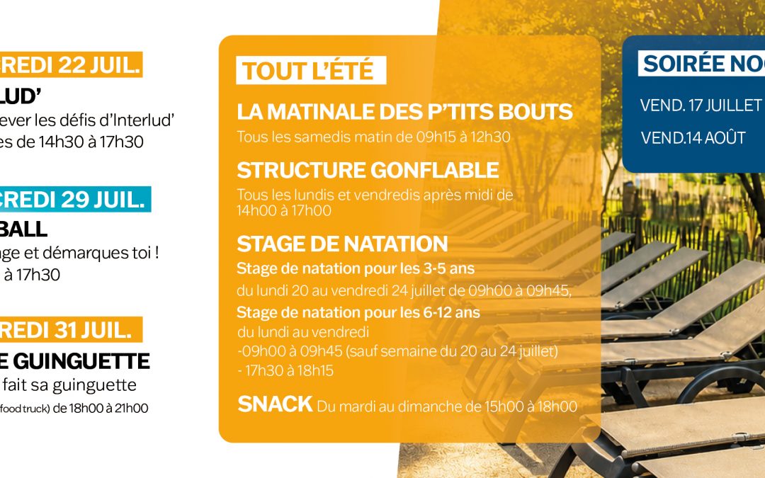 PROGRAMME DE L&rsquo;ÉTÉ