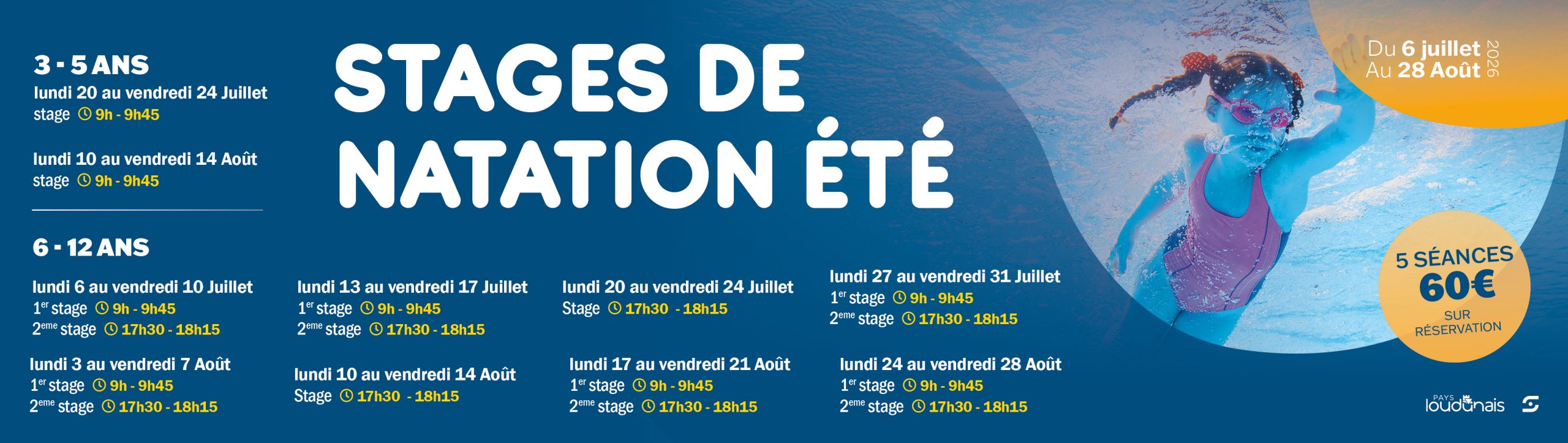 STAGES DE NATATION ÉTÉ