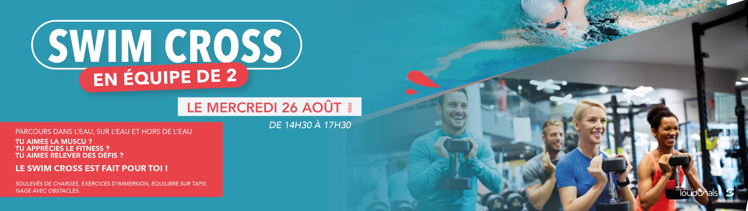 SWIM CROSS EN ÉQUIPE DE 2